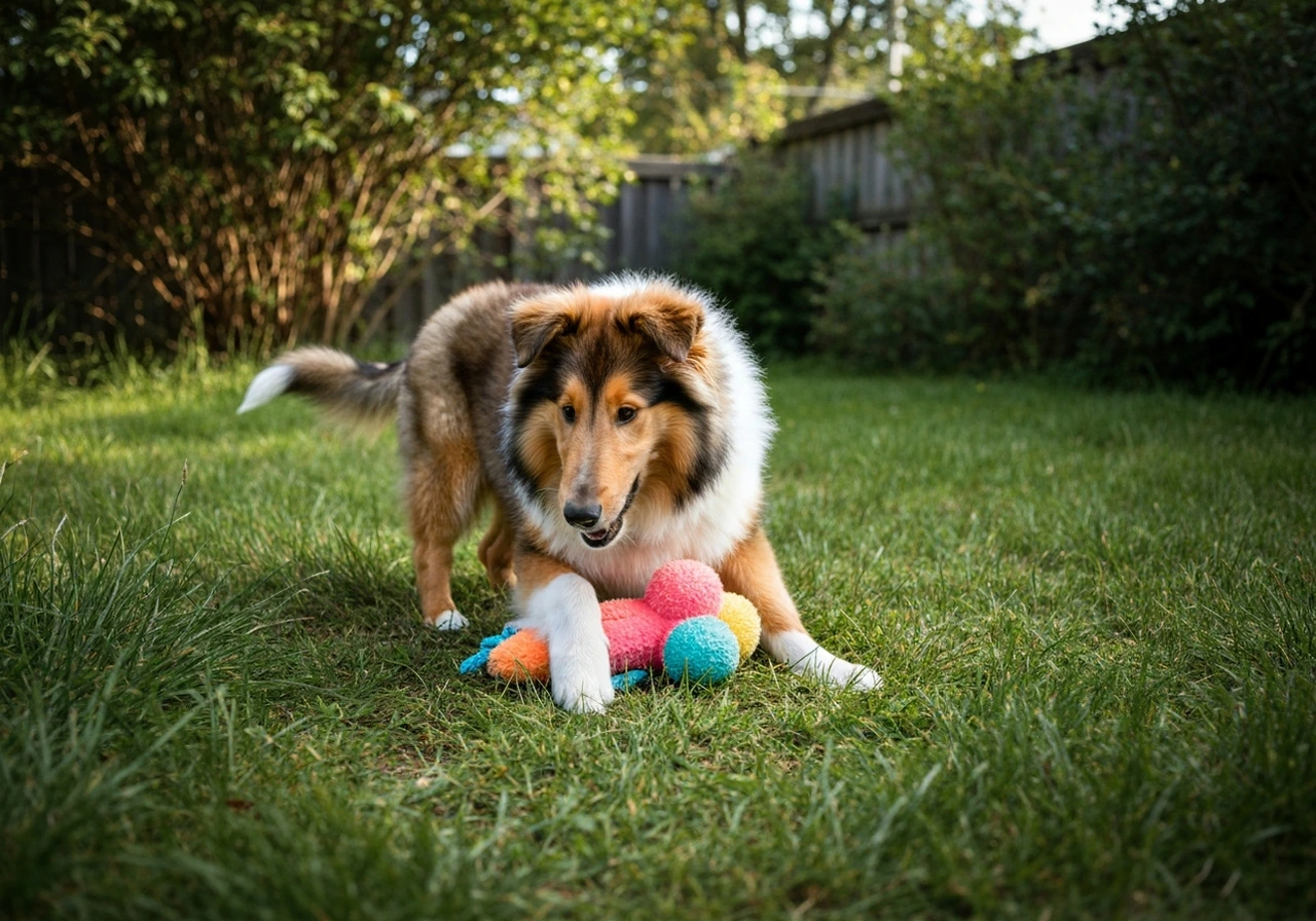 Colley puppy at four months